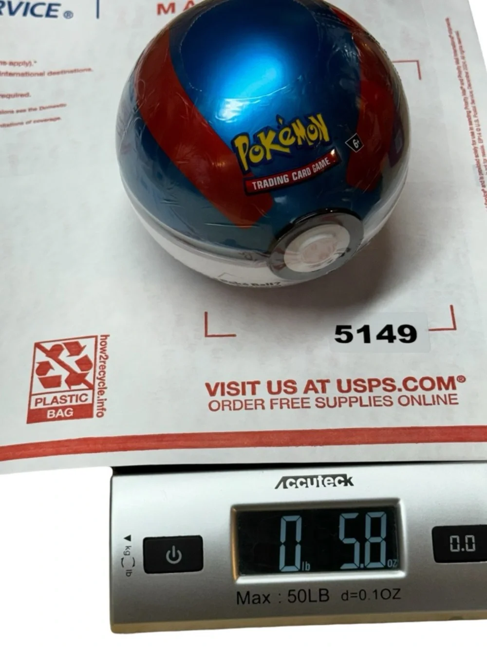 Pokémon TCG Great Ball Tin E25 Sealed Blue & White Poké Ball Collector Tin New